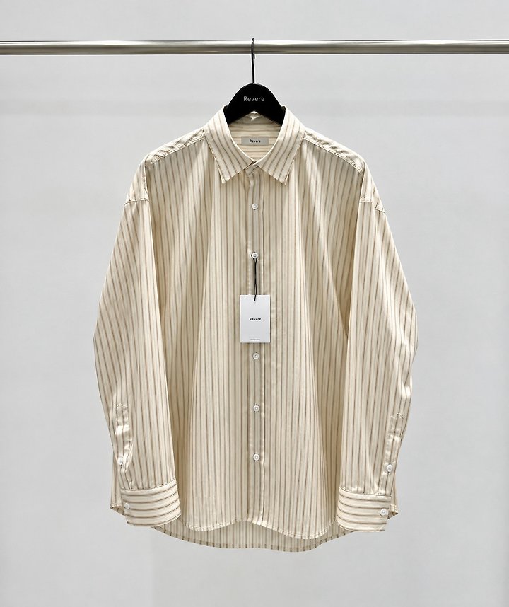 MAGNOLIA Basic Stripe Shirt(スカイブルー) 商品画像14/15