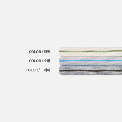 MAGNOLIA Basic Tone Stripe Tee(LIME,BLUE,GRAY) 商品画像18/23