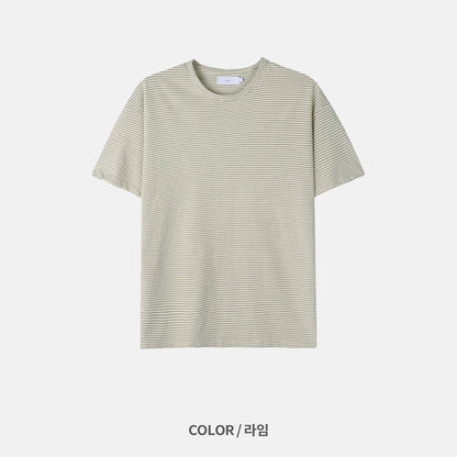 MAGNOLIA Basic Tone Stripe Tee(LIME,BLUE,GRAY) 商品画像19/23