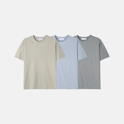 MAGNOLIA Basic Tone Stripe Tee(LIME,BLUE,GRAY) 商品画像23/23