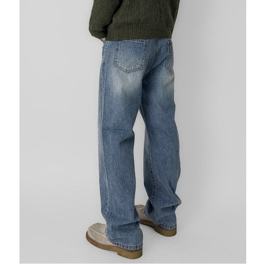 MAGNOLIA BB Light Blue Semi-Wide Back Banding Denim(BLUE) 商品画像2/12