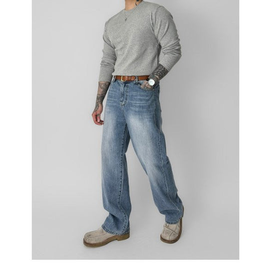 MAGNOLIA BB Light Blue Semi-Wide Back Banding Denim(BLUE) 商品画像4/12
