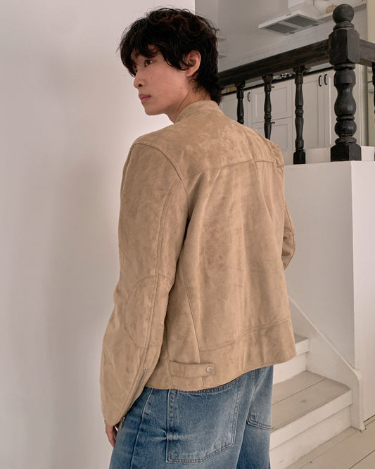 MAGNOLIA Biker Suede Crop Jacket(SAND,CAMEL,BLACK) 商品画像2/19