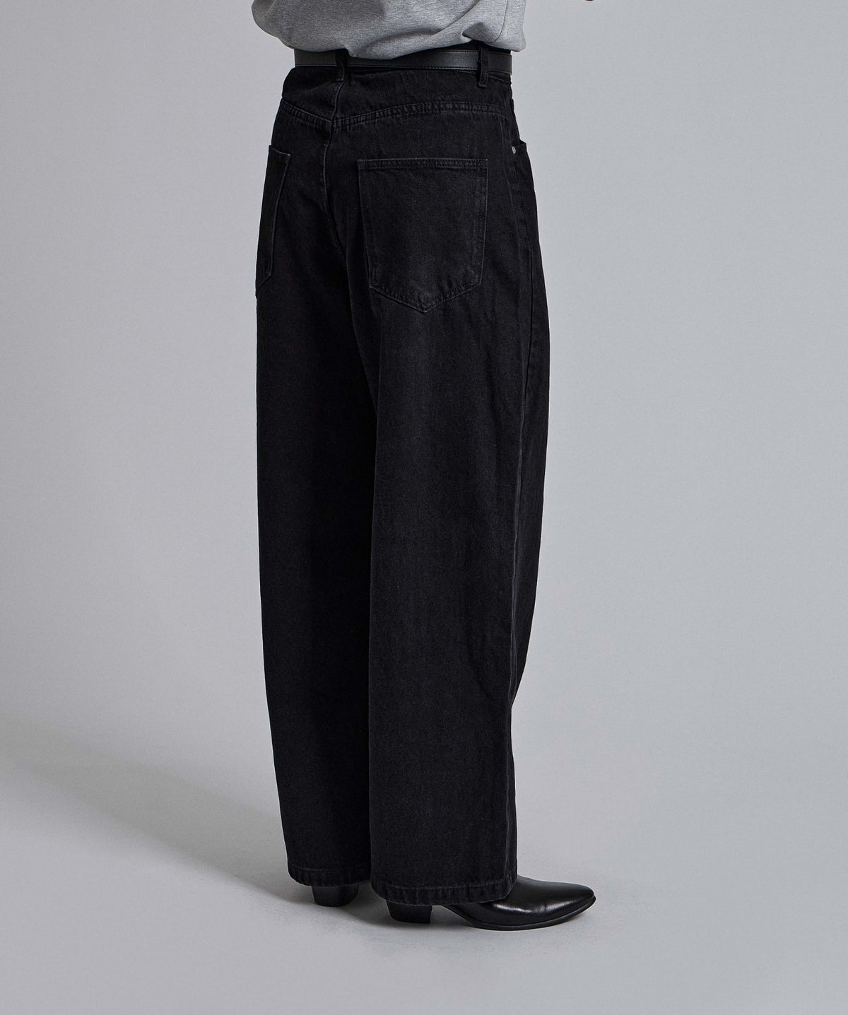 MAGNOLIA Black Wide Denim Pants 韓国メンズファッション 08