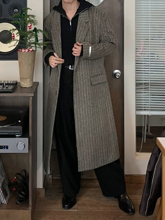 MAGNOLIA Blind Stripe Coat(OATMEAL,CHARCOAL) 商品画像1/9