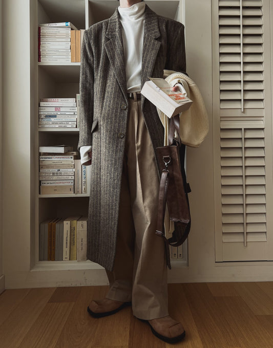MAGNOLIA Blind Stripe Coat(OATMEAL,CHARCOAL) 商品画像3/9
