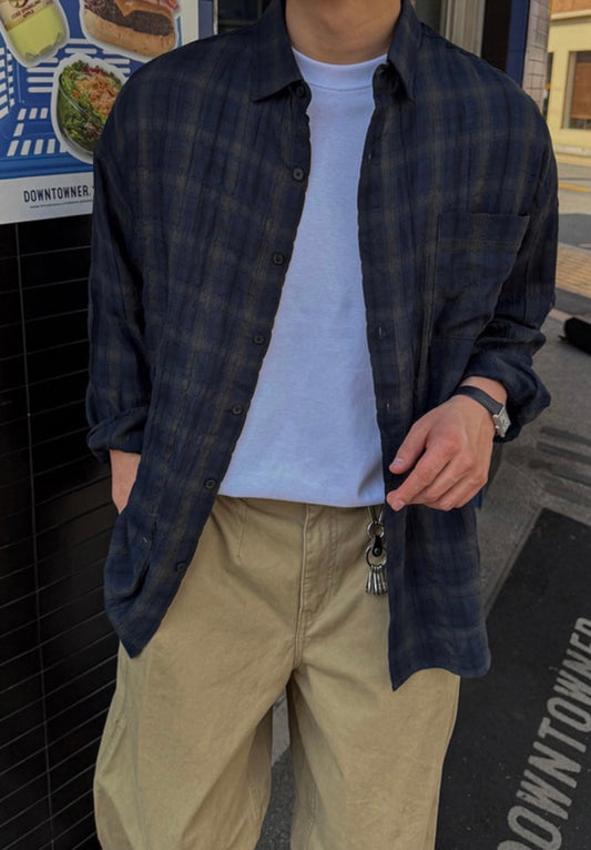 MAGNOLIA Bloom Check Shirt(CHARCOAL,NAVY) 商品画像1/24