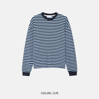 MAGNOLIA Border Waffle Long Sleeve T(BLUE,CHARCOAL) 商品画像17/19