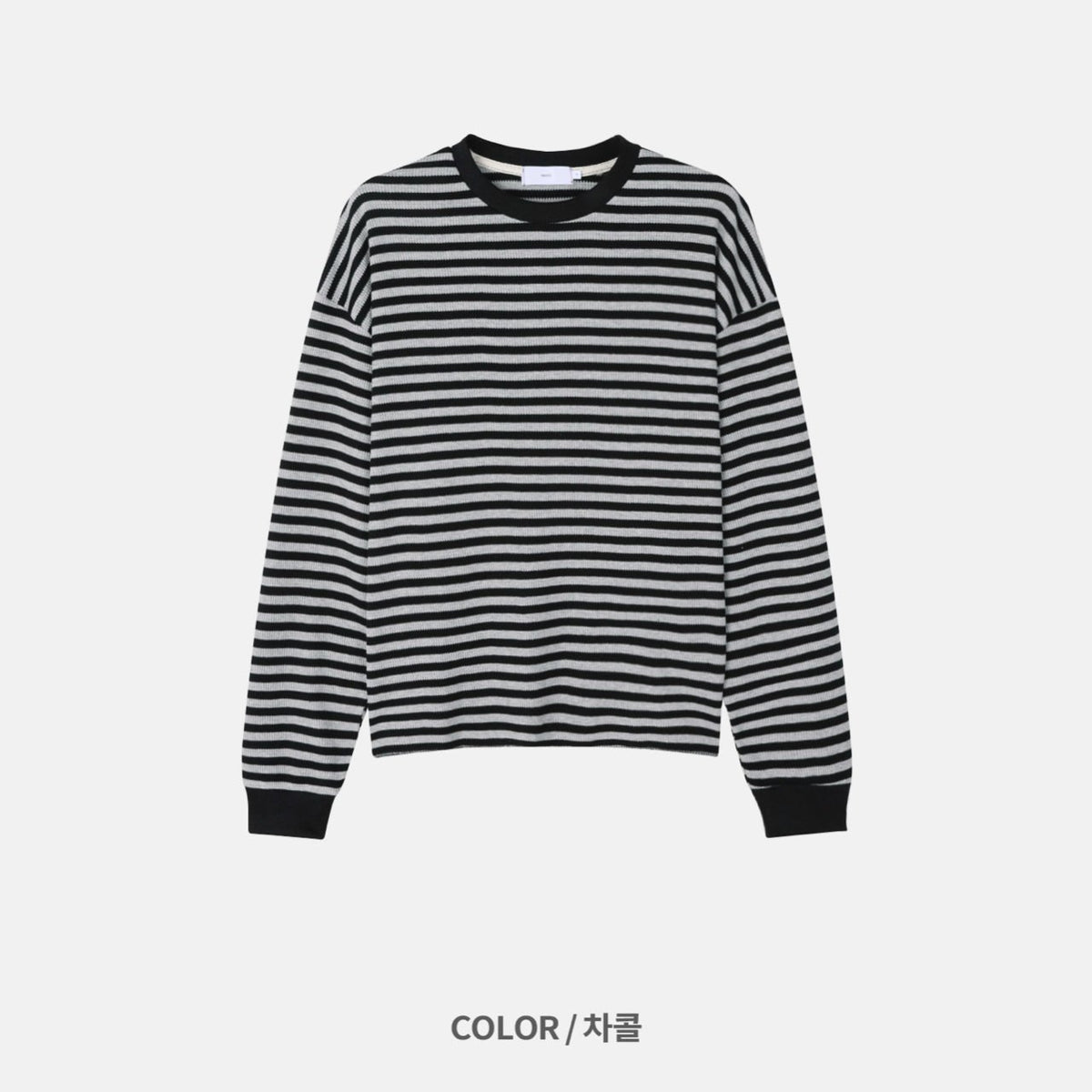 MAGNOLIA Border Waffle Long Sleeve T(BLUE,CHARCOAL) 商品画像18/19