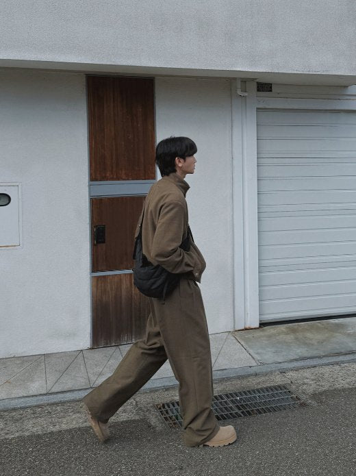MAGNOLIA Bound Wool Slacks(BEIGE,CHARCOAL) 商品画像2/7