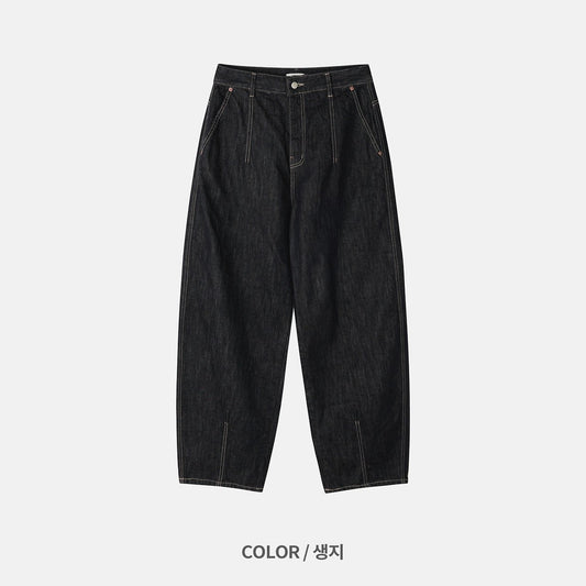 MAGNOLIA Bray Raw Curve Denim Pants(BLACK,INDIGO) 商品画像5/7