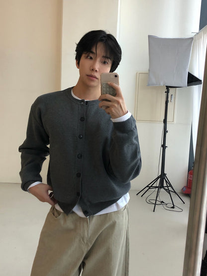 MAGNOLIA Brick Cardigan(BLACK, NAVY, CHARCOAL, GRAY) 商品画像3/15