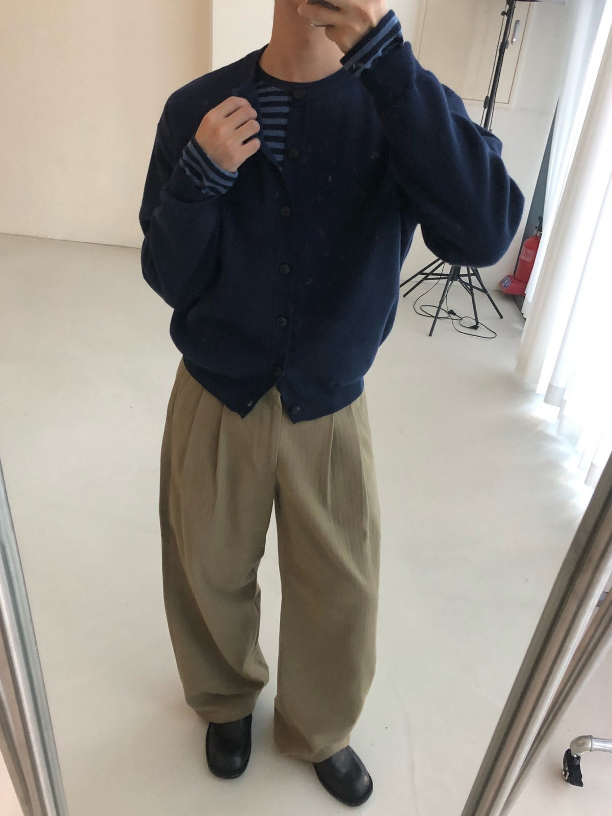 MAGNOLIA Brick Cardigan(BLACK, NAVY, CHARCOAL, GRAY) 商品画像6/15