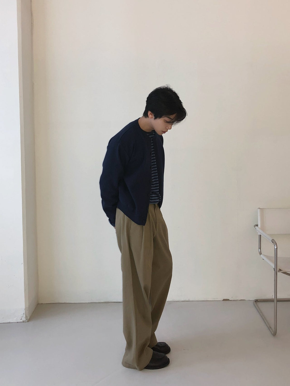 MAGNOLIA Brick Cardigan(BLACK, NAVY, CHARCOAL, GRAY) 商品画像9/15