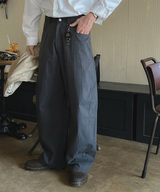 MAGNOLIA Brit Curved Wide Pants(BLACK,GRAY,CHARCOAL,NAVY) 商品画像1/13