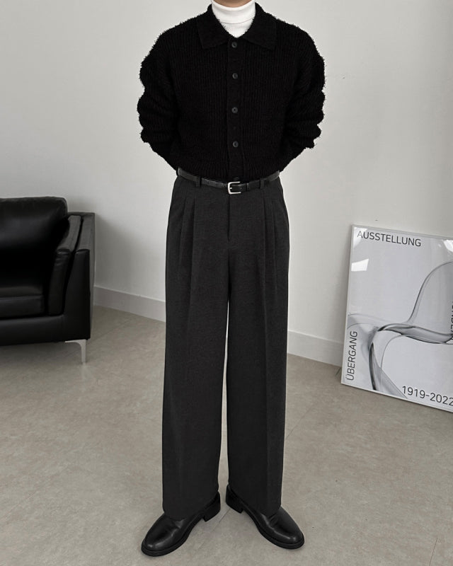 MAGNOLIA Brushed Pintuck Slacks 韓国メンズファッション 02