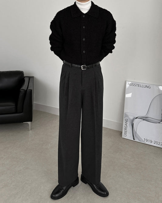 MAGNOLIA Brushed Pintuck Slacks 韓国メンズファッション 02
