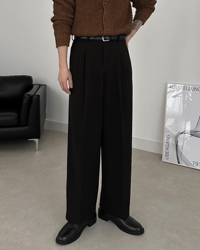 MAGNOLIA Brushed Pintuck Slacks 韓国メンズファッション 06