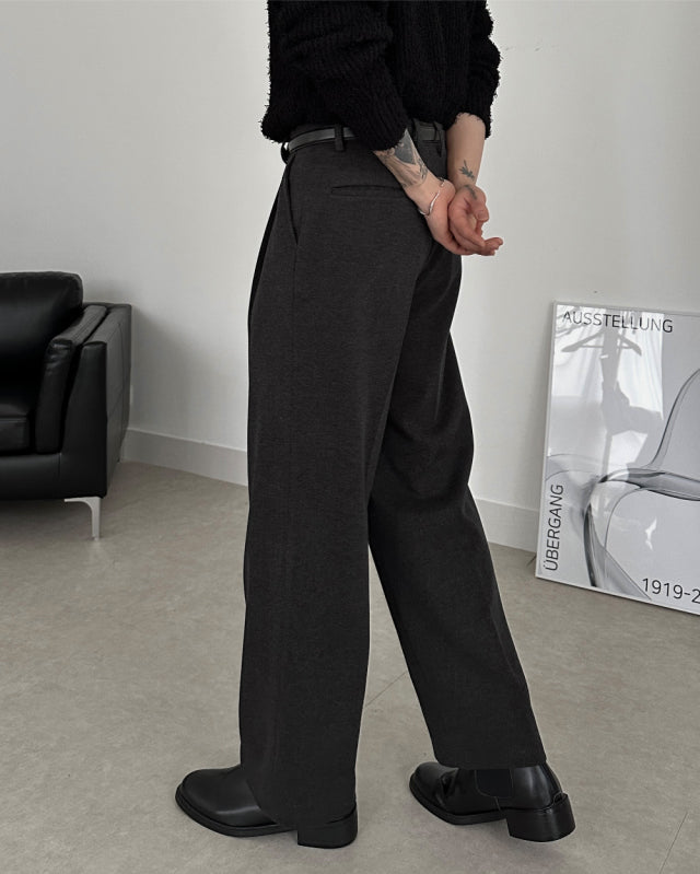 MAGNOLIA Brushed Pintuck Slacks 韓国メンズファッション 07