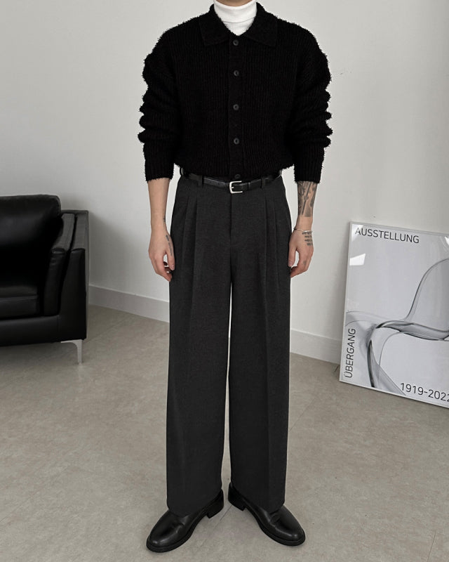 MAGNOLIA Brushed Pintuck Slacks 韓国メンズファッション 08