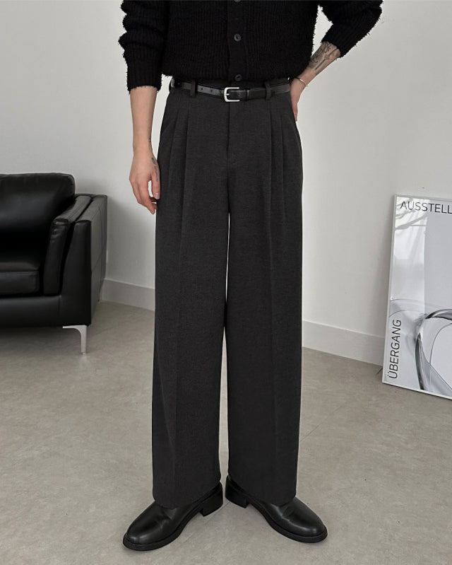 MAGNOLIA Brushed Pintuck Slacks 韓国メンズファッション 10