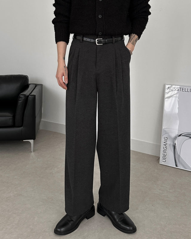 MAGNOLIA Brushed Pintuck Slacks 韓国メンズファッション 11