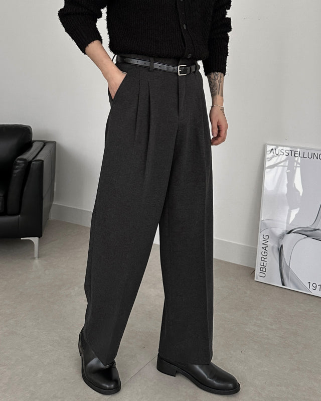 MAGNOLIA Brushed Pintuck Slacks 韓国メンズファッション 13