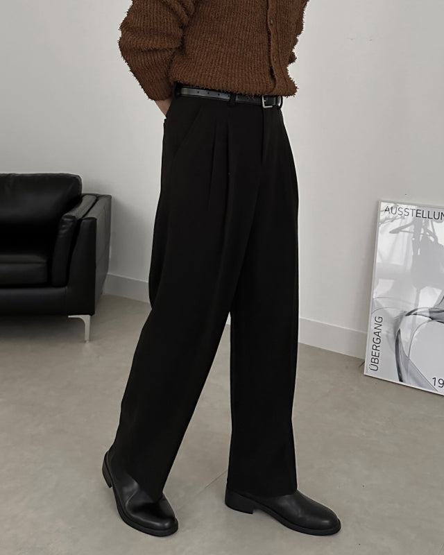 MAGNOLIA Brushed Pintuck Slacks 韓国メンズファッション 16