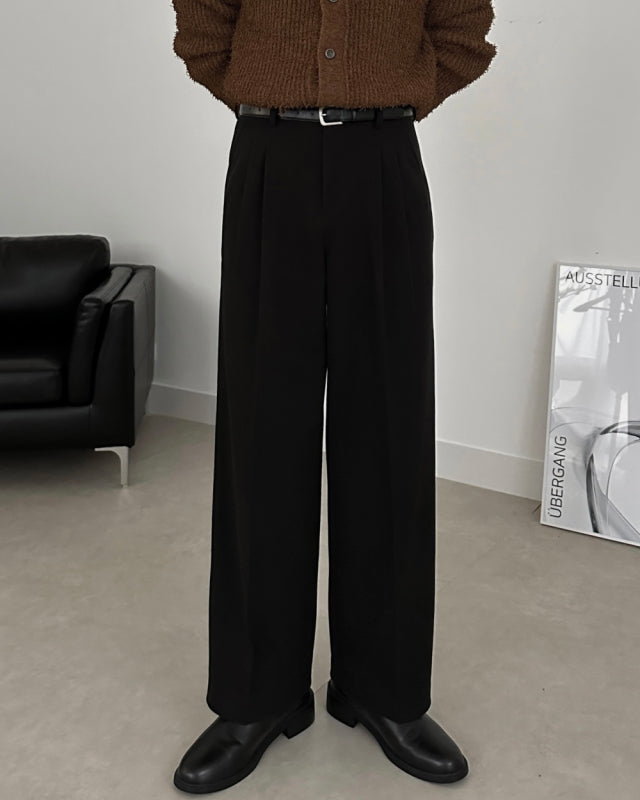 MAGNOLIA Brushed Pintuck Slacks 韓国メンズファッション 19