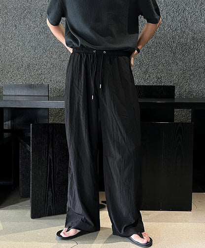 MAGNOLIA Bugs Rayon-Nylon Wide Banding Pants(BLACK,KHAKI,CHARCOAL,BEIGE) 商品画像8/18