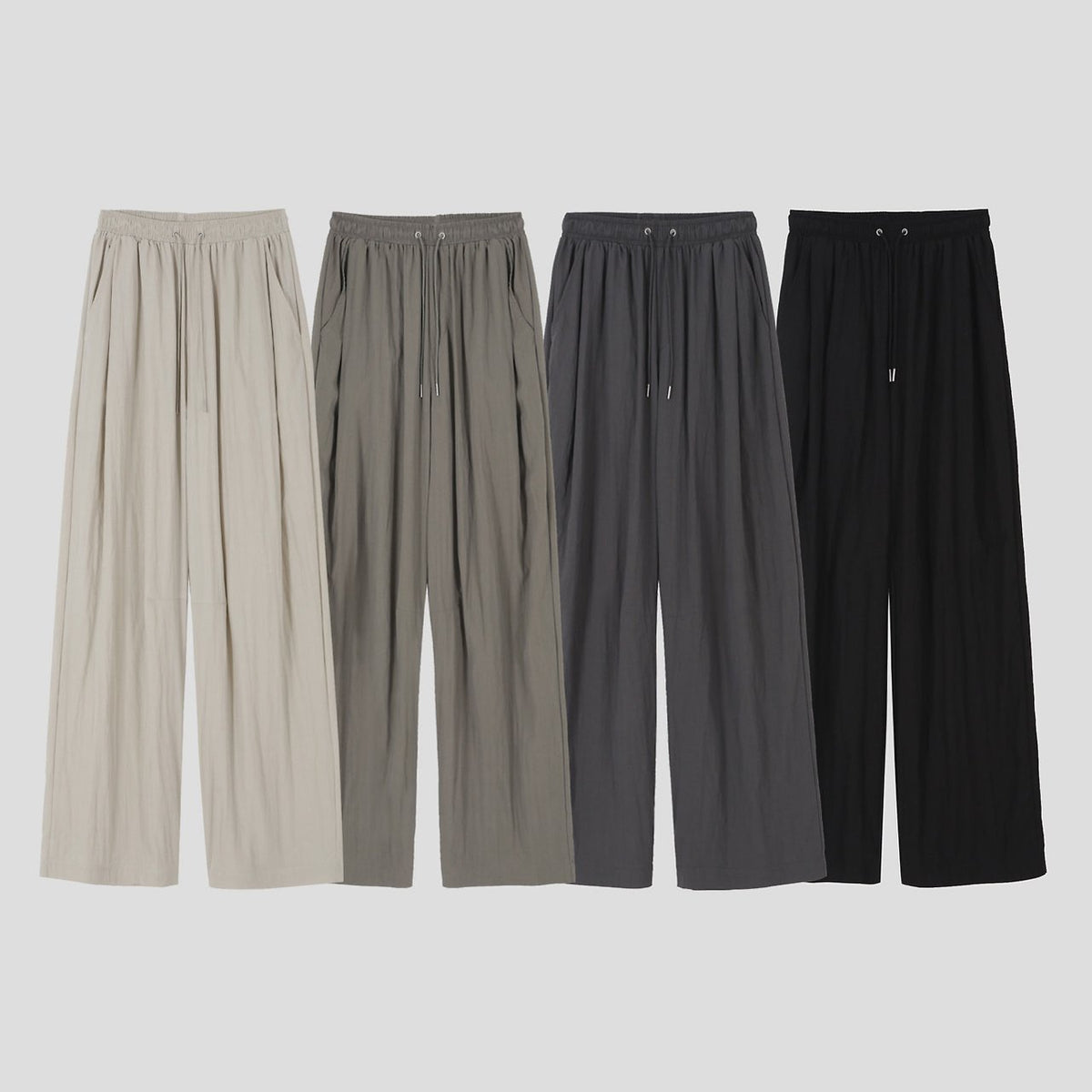 MAGNOLIA Bugs Rayon-Nylon Wide Banding Pants(BLACK,KHAKI,CHARCOAL,BEIGE) 商品画像10/18