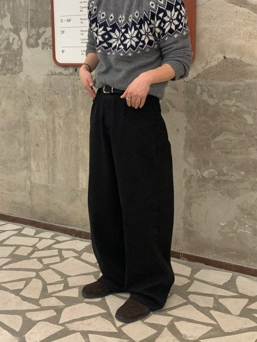 MAGNOLIA Bulky Wide Denim(BLACK) 商品画像1/16