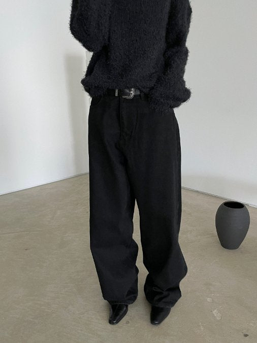 MAGNOLIA Bulky Wide Denim(BLACK) 商品画像2/16