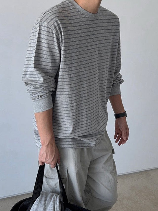 MAGNOLIA Butter Stripe Tee(IVORY,BROWN,BLACK,GRAY,NAVY) 商品画像1/16