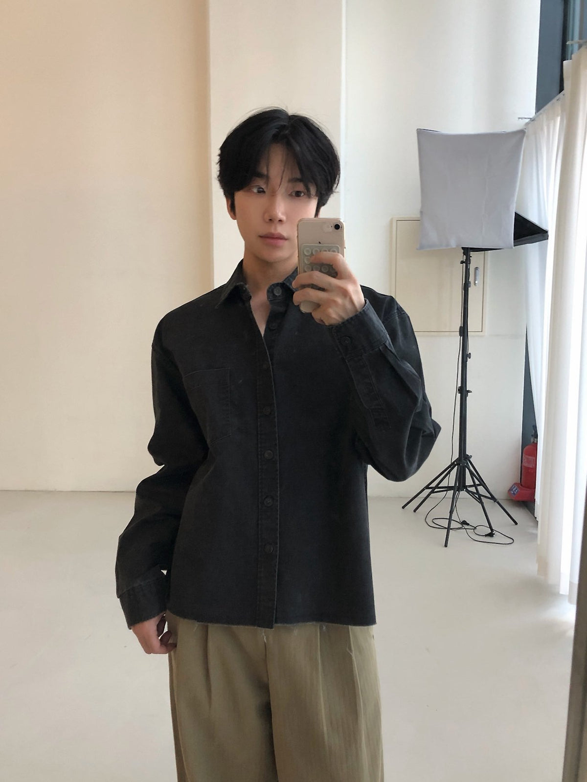 MAGNOLIA Capital Shirt(BLACK, KHAKI) 商品画像9/15