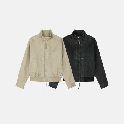 MAGNOLIA Cation High-Neck Jacket(BEIGE,BLACK) 商品画像1/12
