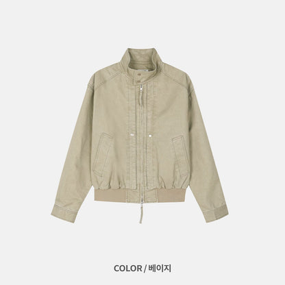 MAGNOLIA Cation High-Neck Jacket(BEIGE,BLACK) 商品画像2/12