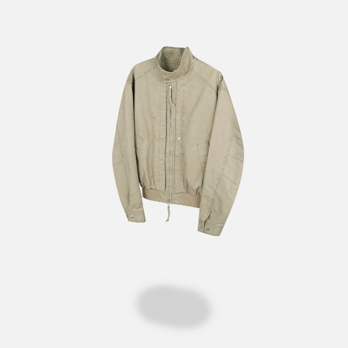 MAGNOLIA Cation High-Neck Jacket(BEIGE,BLACK) 商品画像4/12
