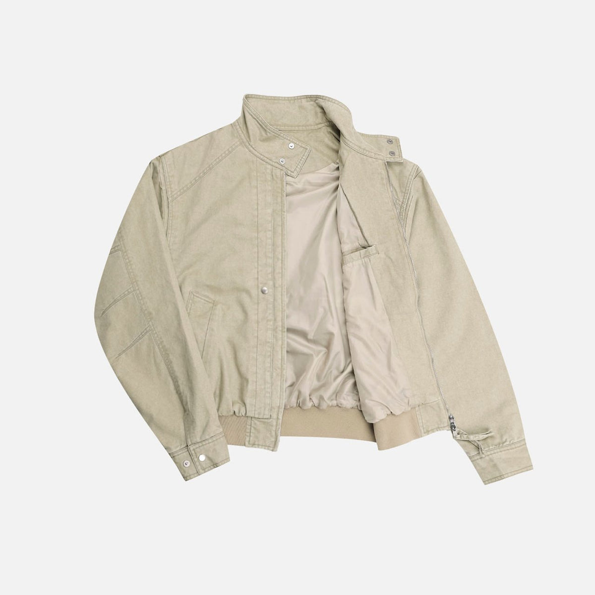 MAGNOLIA Cation High-Neck Jacket(BEIGE,BLACK) 商品画像5/12