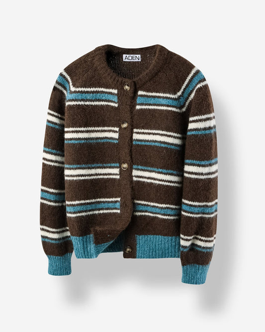 MAGNOLIA Celeste Cropped Wool Cardigan(BROWN,BLACK) 商品画像2/6