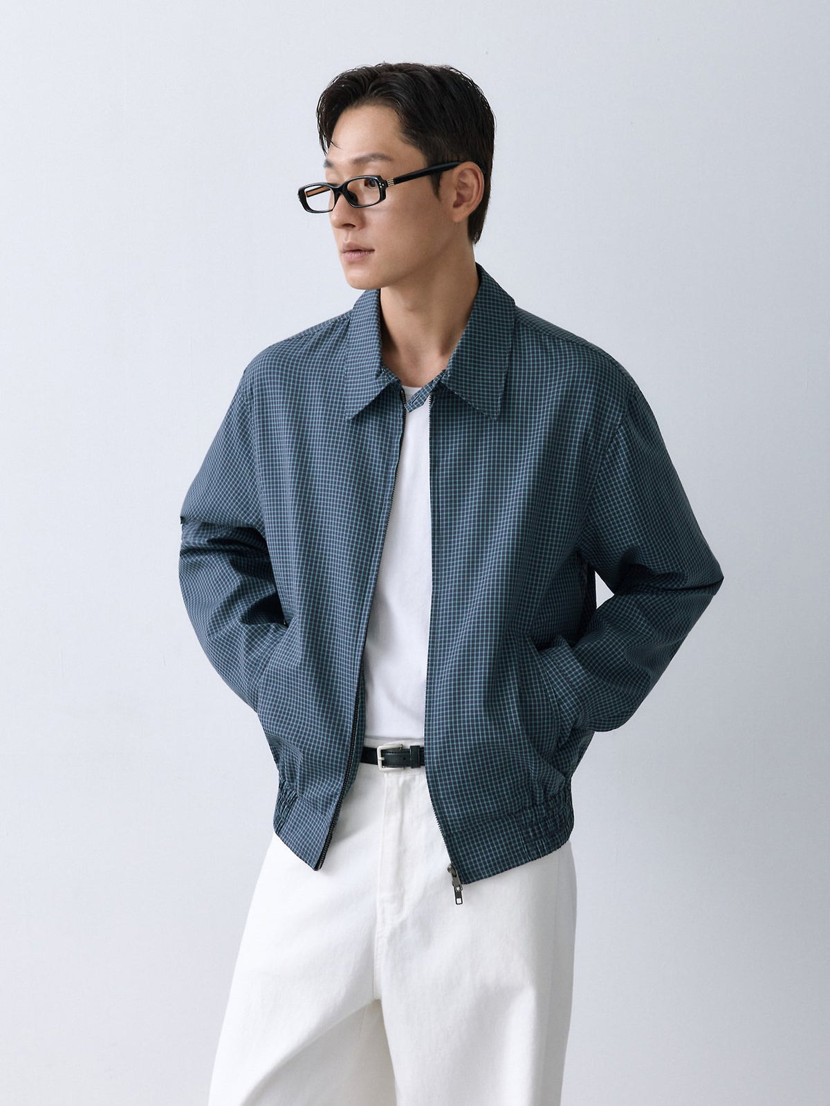 MAGNOLIA Check Zip Blouson(RED,BLUE) 商品画像1/15