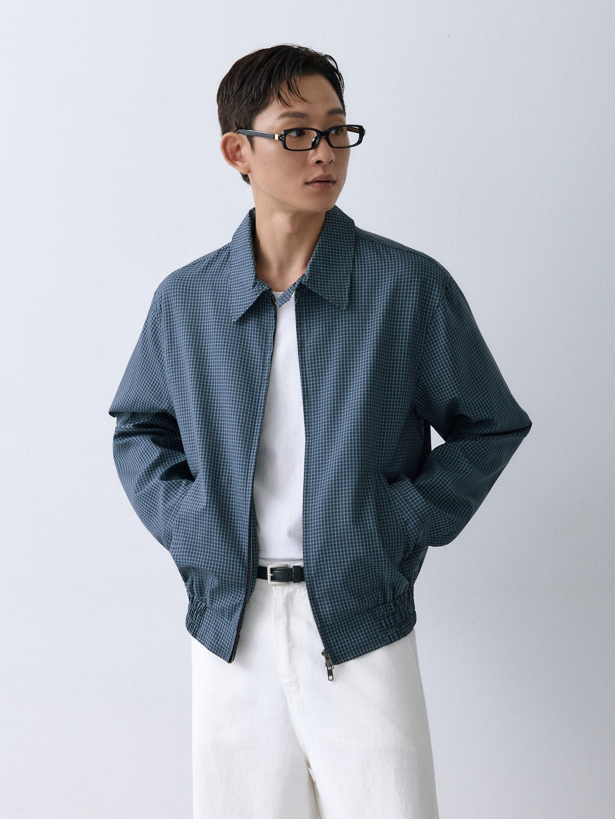 MAGNOLIA Check Zip Blouson(RED,BLUE) 商品画像2/15
