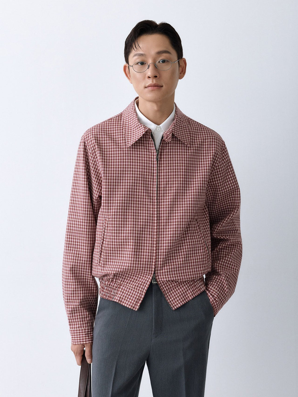 MAGNOLIA Check Zip Blouson(RED,BLUE) 商品画像4/15