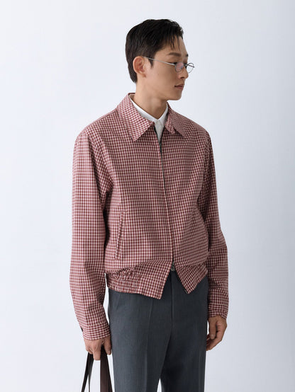 MAGNOLIA Check Zip Blouson(RED,BLUE) 商品画像5/15