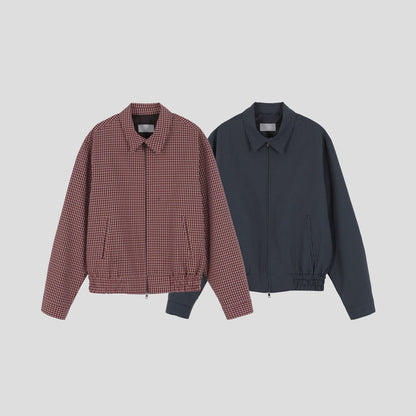 MAGNOLIA Check Zip Blouson(RED,BLUE) 商品画像7/15