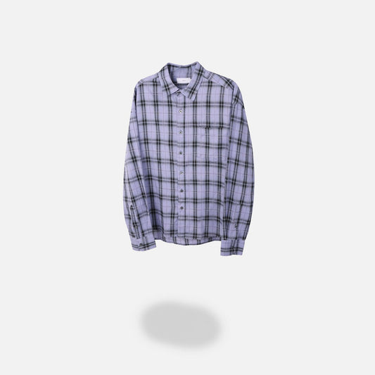 MAGNOLIA Chill Guy Check Shirt(YELLOW, PURPLE) 商品画像1/12