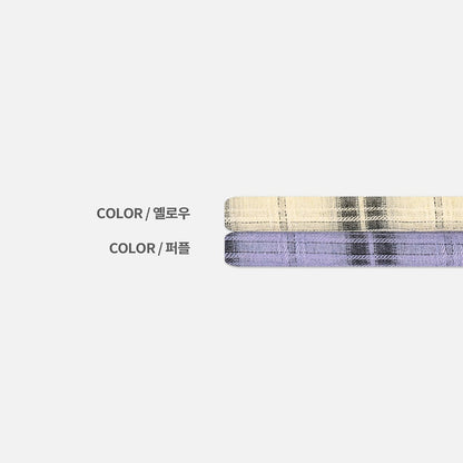 MAGNOLIA Chill Guy Check Shirt(YELLOW, PURPLE) 商品画像9/12