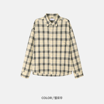 MAGNOLIA Chill Guy Check Shirt(YELLOW, PURPLE) 商品画像10/12