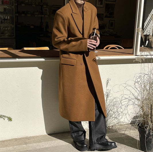 MAGNOLIA Classic Double Wool Coat(BROWN,BLACK) 商品画像2/11