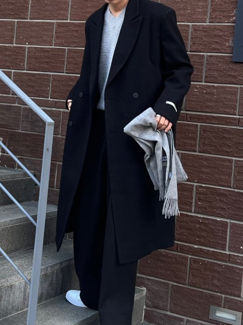 MAGNOLIA Classic Double Wool Coat(BROWN,BLACK) 商品画像3/11